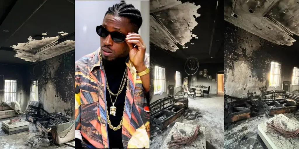 Singer Orezi’s N300 million house burnt into ashes (video)