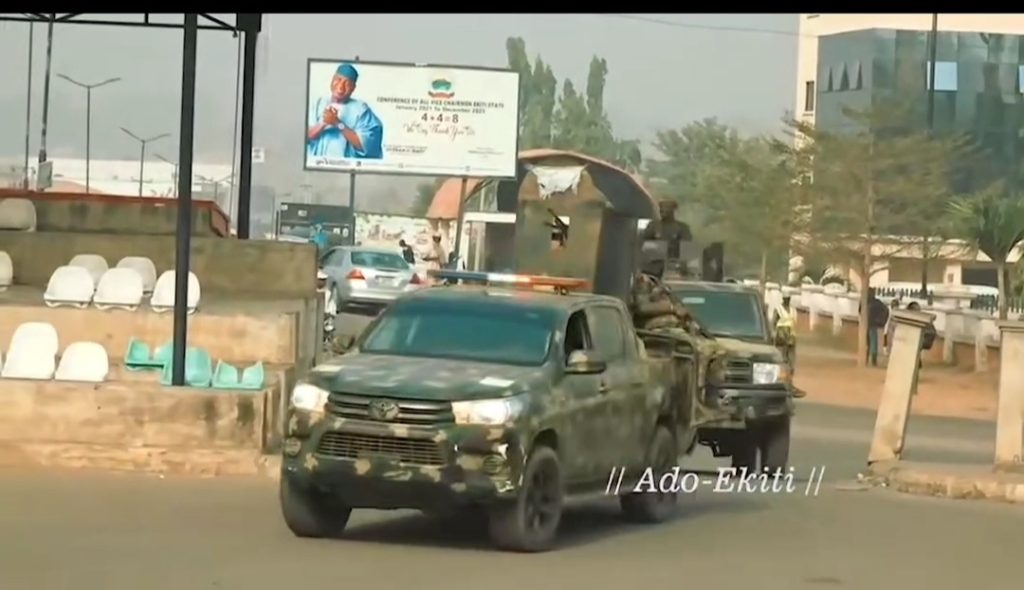 Massive deployment of military personnel arrive Ekiti