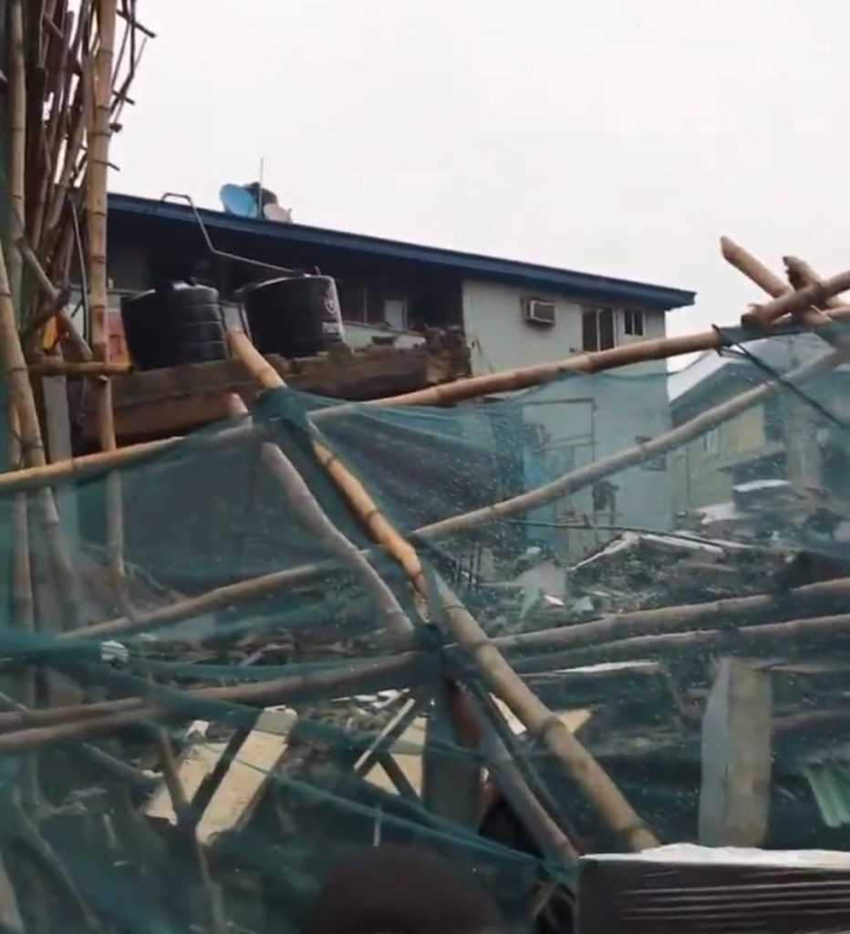 Three-storey building collapses in Lagos