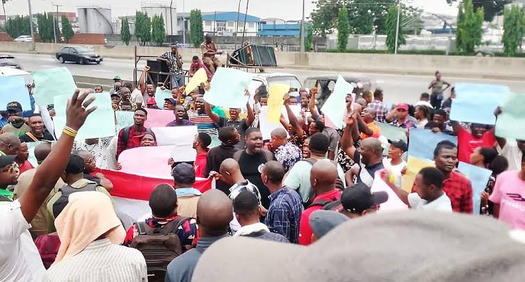 Group protests at NAFDAC office