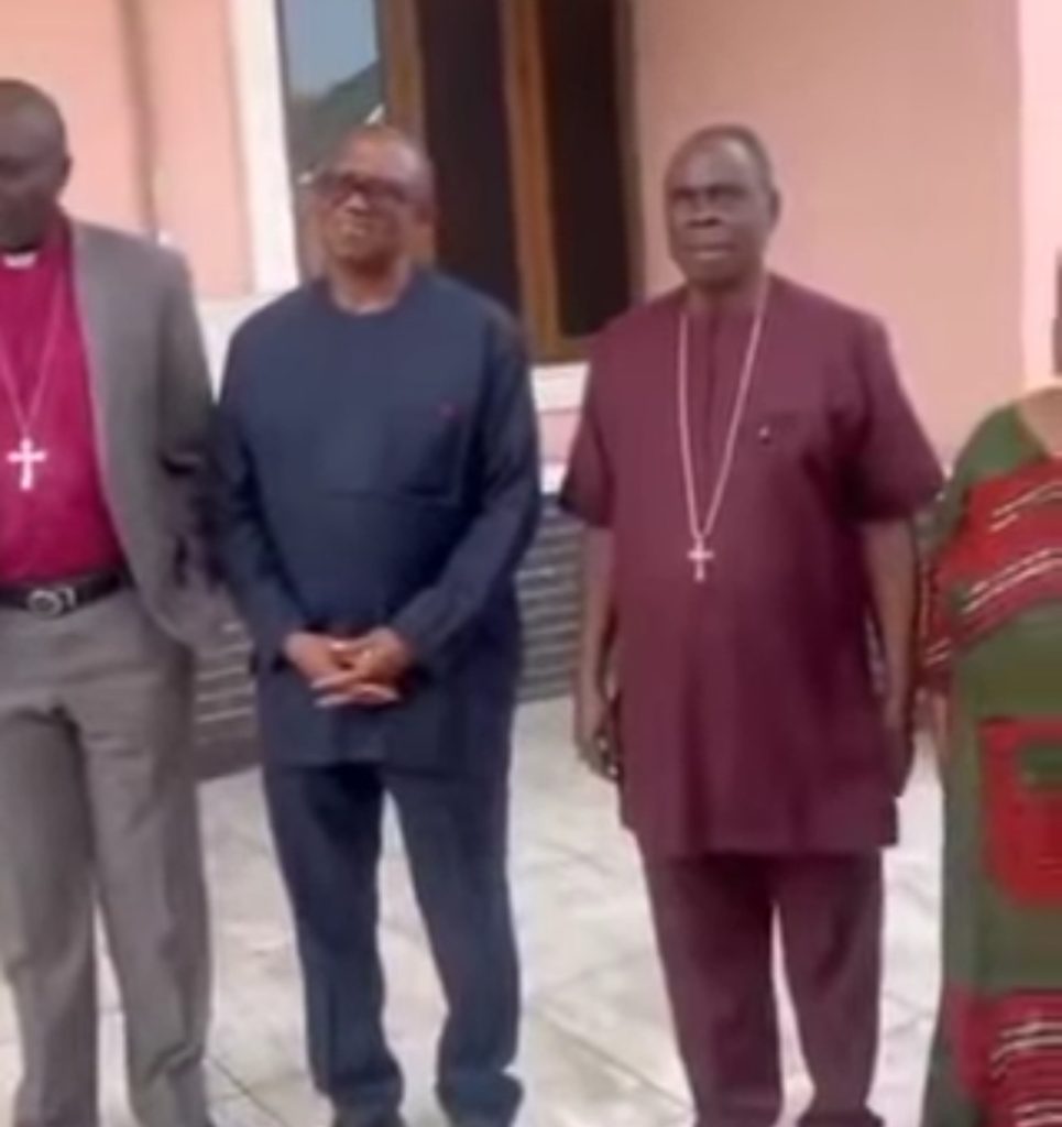 Peter Obi Visits Retired Archbishop Godwin Okpala