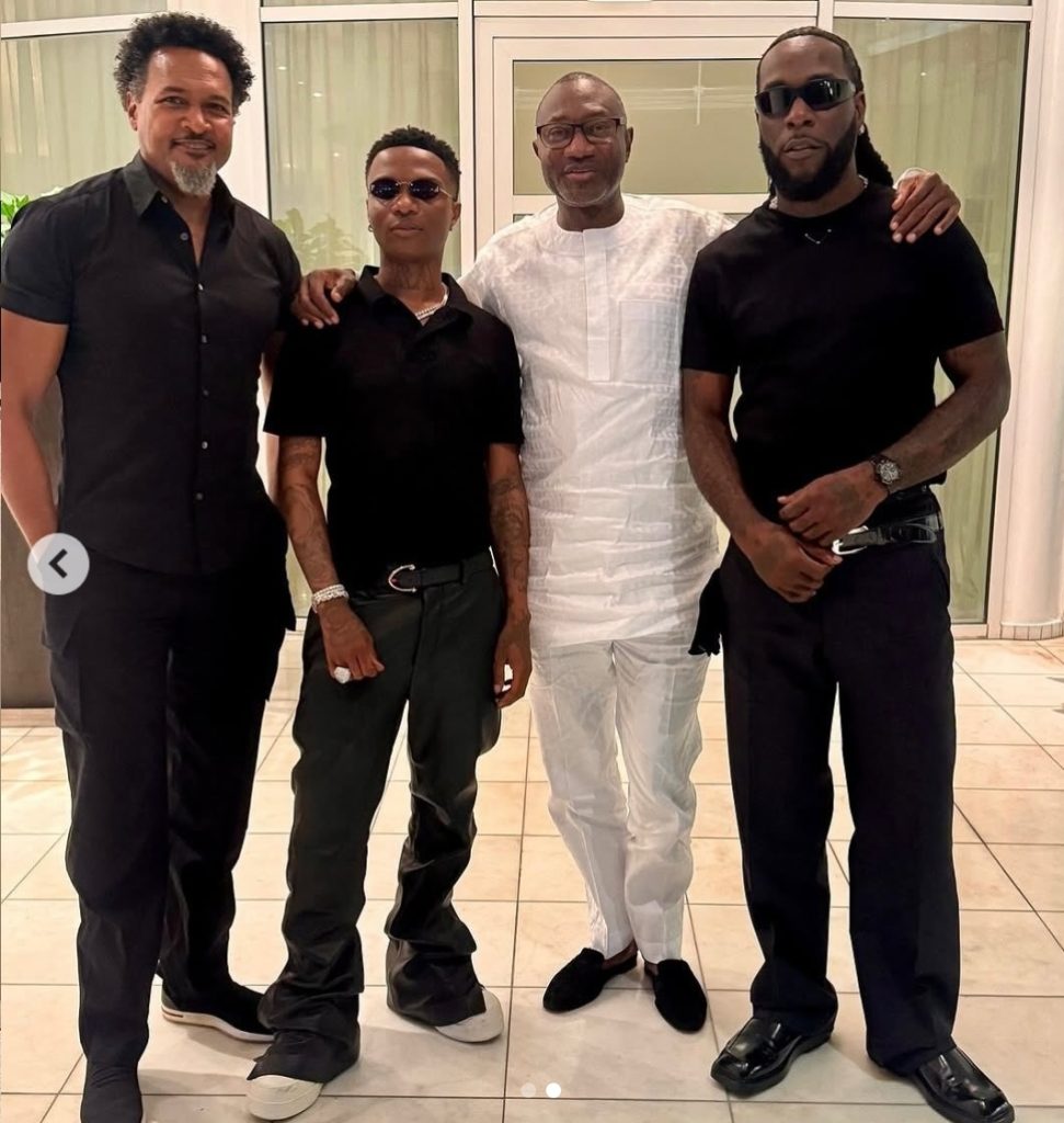 Femi Otedola, Wizkid and Burna Boy