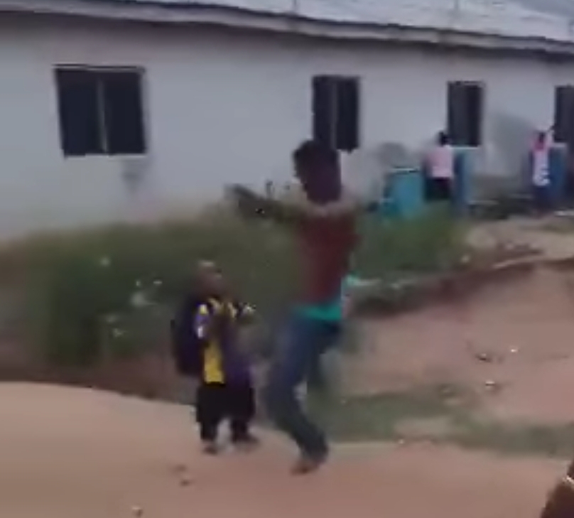 Viral Video Shows Man Kicking Young Boy