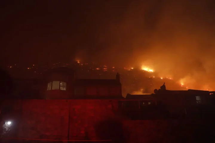 Wildfire in SA naval base